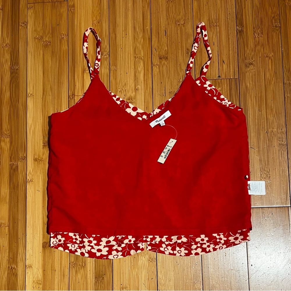 NWT Madewell Button Down Cami in Full Bloom Size 4 - Picture 7 of 13